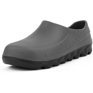 Imagem de Sapatos De Chef Sapatos De Cozinha Masculinos, à Prova De óleo à Prova D'água Food Service Restaurante Sapatos De Trabalho De Segurança Antiderrapantes Para Enfermagem Hos, Grey, 11 UK