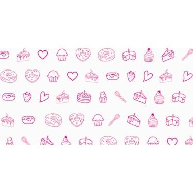 Imagem de Papel Manteiga Antigordura DOCES (ROSA) 20X10cm 500 UNIDADES