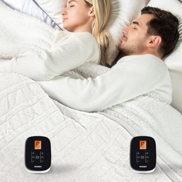Imagem de WOOMER Cobertor elétrico Queen Size 213 x 228 cm, cobertor aquecido com temporizador de 0,5 a 12 horas e 10 níveis de aquecimento, certificado ETL, veludo branco e sherpa, lavável na máquina