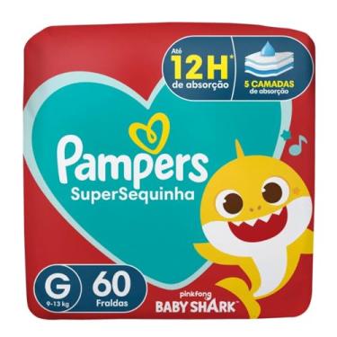 Imagem de Fralda Pampers SuperSequinha Baby Shark G C/60