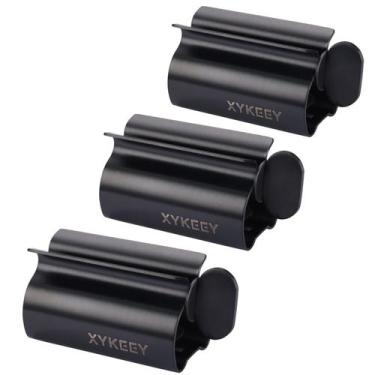 Imagem de Conjunto de espremedor de tubos para pasta de dente XYKEEY (preto mate