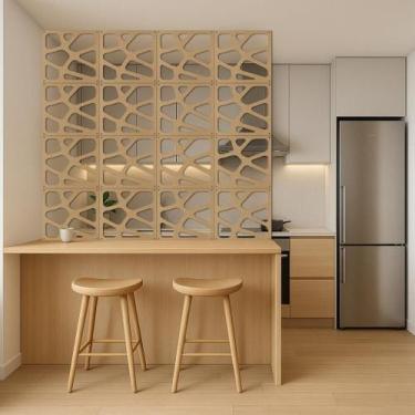 Imagem de 24 Cobogó Quadro Mdf Divisoria De Ambientes 29x29cm - Belo Papel de Pa