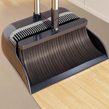 Imagem de Conjunto de vassouras e pá de lixo com alça longa ajustável CTIME