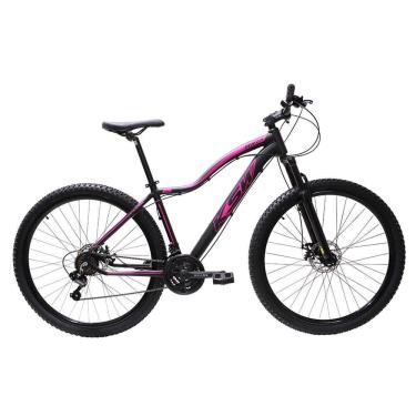 Imagem de Bicicleta Aro 29 Ksw Bike Feminina Shimano Freio A Disco 21 Marchas Preto Fos -ad Rosa 15