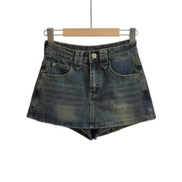 Imagem de Shorts De Jeans Femininos De Cintura Alta Para O Verão, Estilo Casual 