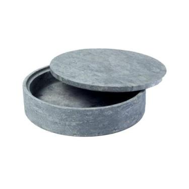 Imagem de Estojo Multiuso Decoração Porta Treco Em Pedra Sabão 18x5cm - INDUSTRI