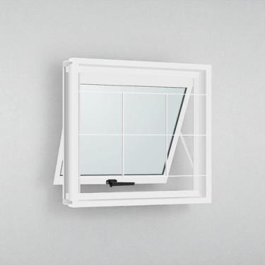 Imagem de Janela Max Ar 50x50 Aço Branco C/grade e Vidro R-120- Branco - Provisã