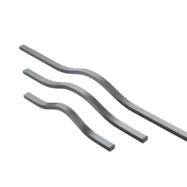 Imagem de CXYFQUUK Puxadores de porta de armário de móveis pretos de liga de alumínio puxadores curvados para armário de gaveta, ferragens de móveis, 2 peças (preto escovado 320 mm)