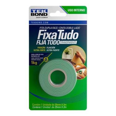 Imagem de Fita Dupla Face Acrílica Tekbond 25MMX2M Fixa Tudo