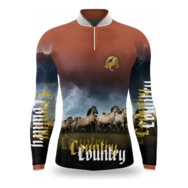 Imagem de Camisa Infantil Cavalo Cavalgada Camiseta Agro Proteção Uv50 - Vaqueja