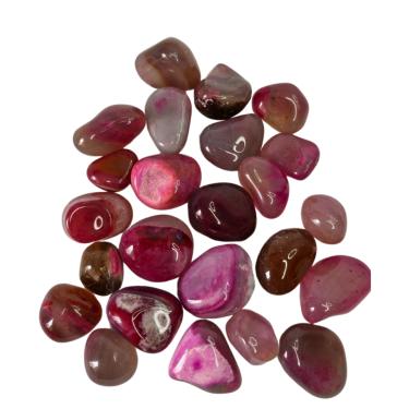Imagem de Pedra Ágata Rosa 1 a 3 cm Rolada 250 gramas Natural