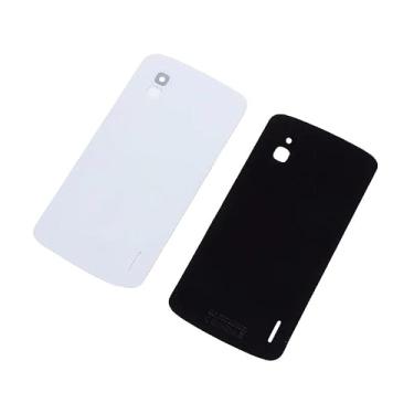 Imagem de SHOWGOOD Capa traseira de bateria de telefone LG Google Nexus 4 E960 peças de reposição para LG Google Nexus 4 bateria de substituição (branca)
