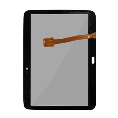 Imagem de Para Samsung Galaxy Tab 3 10.1 GT-P5210 P5200 P5210 Sensor digitalizador de tela sensível ao toque, painel frontal externo de vidro sensível ao toque (toque preto)