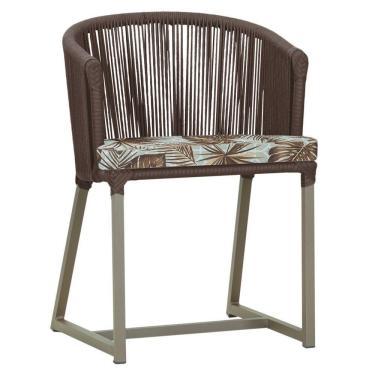 Imagem de Cadeira De Jantar Noronha Alumínio Fendi E6 Trama  Marrom