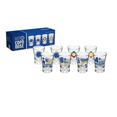 Imagem de Copo dose c/ 4un - cruzeiro - Brasfoot