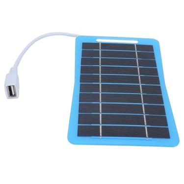 Imagem de Jiawu Carregador de Painel Solar Portátil de Silício Monocristalino 5W 5V para Carregamento Rápido Carregador Solar para Camping e Viagens