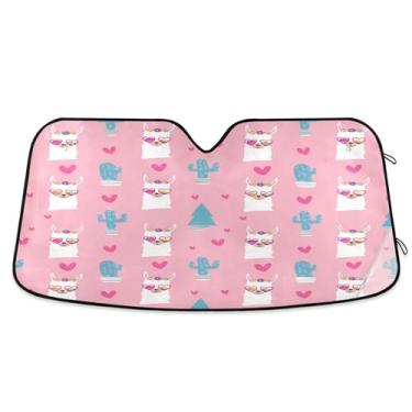 Imagem de SEHANY Pára-brisa de carro cacto planta verde para-sol dobrável janela frontal protetor de viseira solar para carro, SUV, caminhão - Mantenha o veículo fresco, 139 x 70 centímetros