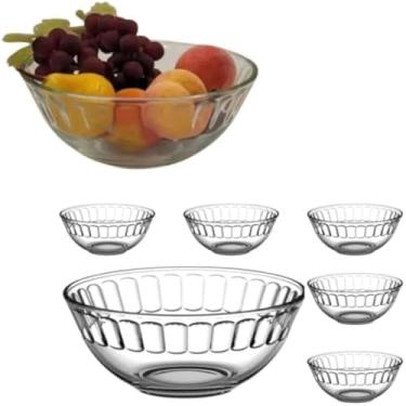 Imagem de Tacas de vidro redondas para servir alimentos e petiscos, charmosas