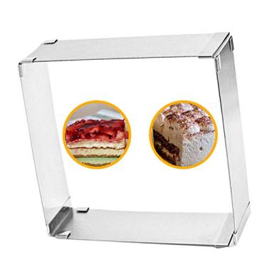 Imagem de Aro de Bolo Aço Inoxidável Ajustável Cortador Mousse Ferramenta Massas para Aniversário Sobremesa Restaurante Utensílios