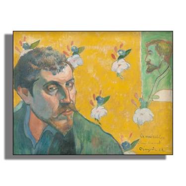 Imagem de OKRA Arte de parede em tela Gauguin - Impressão éMile Bernard - pintura de retrato famosa - Impressionismo - Adequado para restaurantes, cafés e livrarias. Sem moldura. 12 x 16 pol/30 x 40 cm
