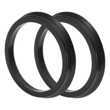 Imagem de TUCKBOLD Anéis centralizados no cubo da roda do carro rodas duráveis eixo central amortecedor Hubrings preto 2 peças OD 83,1 mm para ID 70,6 mm plástico