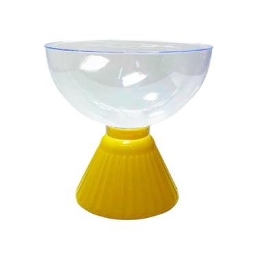 Imagem de Kit 4 Taças Acrílico Decoração de Festa Sobremesa Docinho Petiscos Drink 1 Litro (Amarelo)