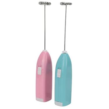 Imagem de GLOGLOW Mini Batedeira Manual, Conjunto de 2 Peças para Artistas e Padeiros - Motor de Alta Velocidade, Operação Com Uma Mão, Aço Inoxidável Resistente à Ferrugem, Design Compacto para Mistura de