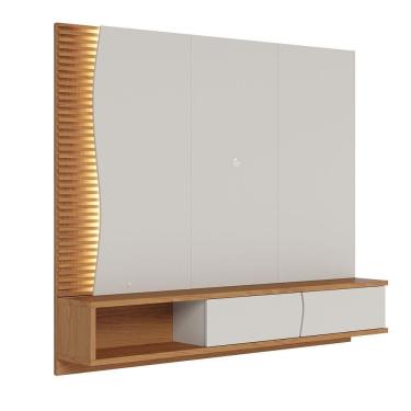 Imagem de Home Suspenso Egeu 2 Portas Basculantes - Ssx Multicoisas Cor Off White Matte/freijo