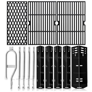 Imagem de Criditpid Grelhas de grelha DGH474CRP para peças de grelha Dyna-Glo DGH474CRP, DGH485CRP, DGH483CRP, DGH474CRN, DGH474CRN-D, barracas de placa de calor 70-02-411 e queimadores para peças de reposição