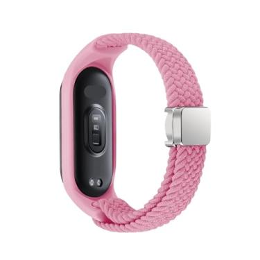 Imagem de MURVE Pulseira trançada para Xiaomi Mi Band 8 pulseira elástica de nylon solo com fivela magnética para relógio Miband 8 NFC, For Miband 7 6 5 4 3, Ágata