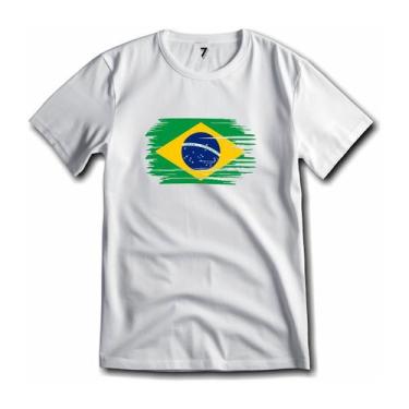 Imagem de Camiseta Brasil Algodão Premium Verde E amarelo - Sete Sete Esportes, 