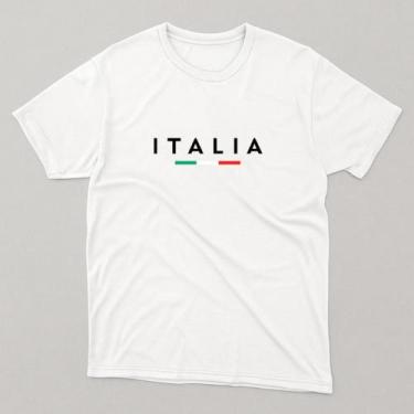 Imagem de Camiseta Itália Streetwear Algodão Premium Camisa Minimalista Europe S