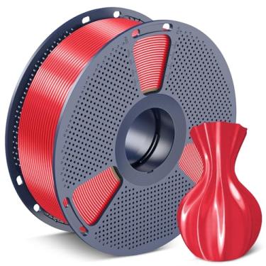 Imagem de SUNLU Filamento PLA de seda 1,75 mm, filamento de impressora 3D PLA brilhante bem enrolado, precisão dimensional +/- 0,02 mm, serve na maioria das impressoras 3D, boa embalagem a vácuo, carretel de 1