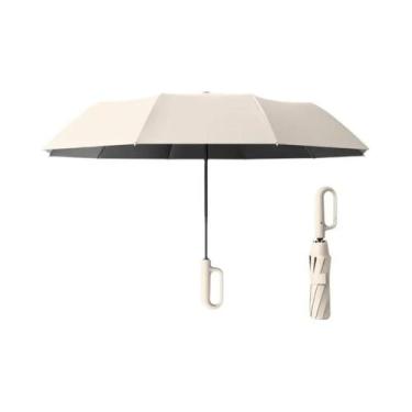 Imagem de Guarda-chuva Dobrável Masculino À Prova De Vento Com Proteção UV, Fech