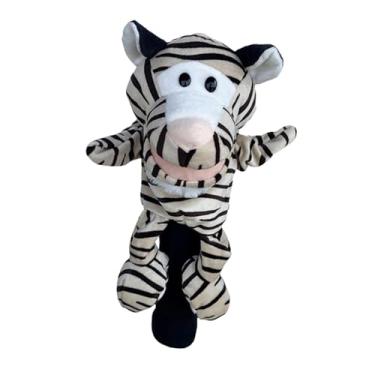 Imagem de Colaxi Capa protetora para cabeça de taco de golfe, ideal para driver, equipamento de golfe e acessórios para golfistas. Tigre branco de desenho animado.