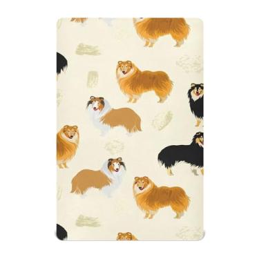 Imagem de SEHANY Lençol de berço de cachorro fofo para meninos e meninas, macio, respirável, elástico, lençol com elástico padrão para bebês de 27 x 99 cm