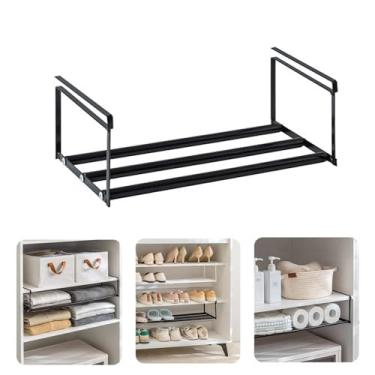 Imagem de ANIS·KEAAR 1 organizador expansível de sapateira – ajustável embaixo do armário/prateleira, armários de prateleira telescópica multifuncional para sapatos, roupas e muito mais