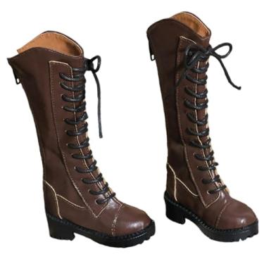 Imagem de menolana Sapatos e botas para figuras de ação em escala 1/3, acessórios de fantasia estilosos e modernos em miniatura para bonecos de 60 cm (24 polegadas), CafÉ