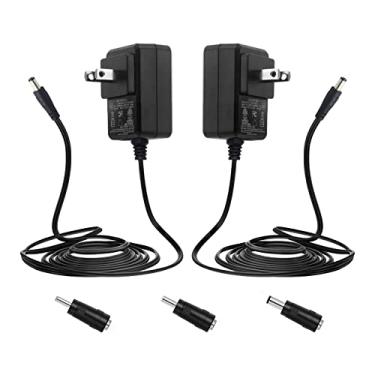 Imagem de Anlink Pacote com 2 adaptadores de alimentação CA 100-240V 50/60Hz para DC 12Vdc 1A 1000MA com 3 pontas para fitas de LED, teclado, alto-falante BT, roteador, monitor, webcam, ETL FCC
