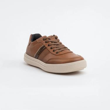 Imagem de Sapatênis Masculino Pegada City Couro Marrom Claro 111502-02