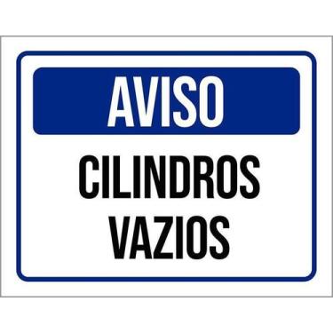 Imagem de Kit 10 Placa Acm De Segurança Aviso Cilindros ul 18X23 - Sinalizo