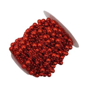 Imagem de Guirlanda De Pérolas Artificiais De 10m Para Árvore De Natal, Corrente