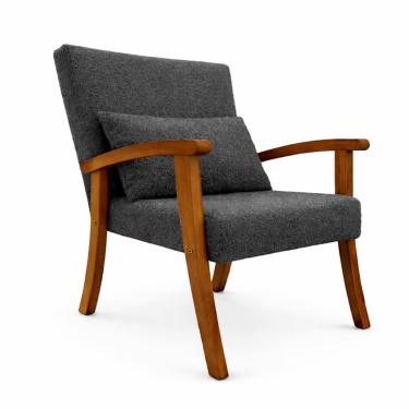 Imagem de Kit 2 Poltrona Jade Boucle Almofada Estofada Sala De Estar Moderna Decorativa