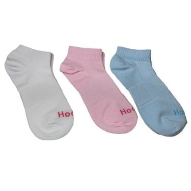 Imagem de Meia Kit 3 pares Feminina Algodão Cano Curto Confortável Hoahi 004howc
