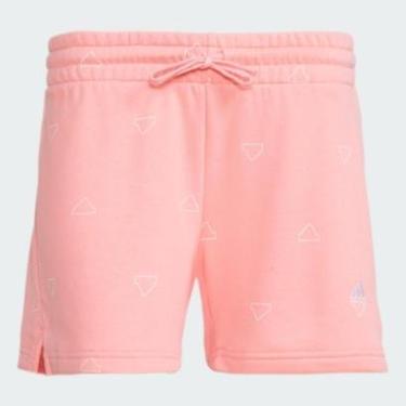 Imagem de Short Adidas Moletinho Estampado Monograma Essentials Feminino-Feminino