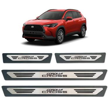 Imagem de Soleiras de Aço Inox Escovado Corolla Cross - GPI