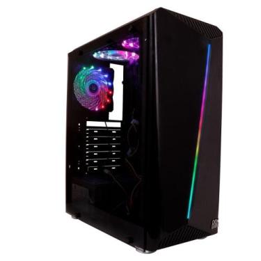 Imagem de Gabinete Gamer ATX Iluminacao RGB Ajustavel OEX Game Preto