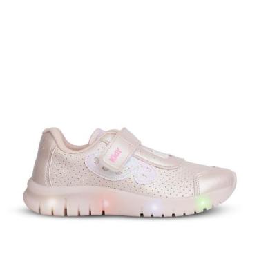 Imagem de Tênis Infantil Menina Kidy Light Fun Led Marfim Delicado Pisca-Pisca e