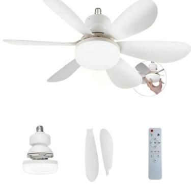 Imagem de Ventilador De Teto Com Lâmpada Led Silencioso e Controle 60W - Oásis