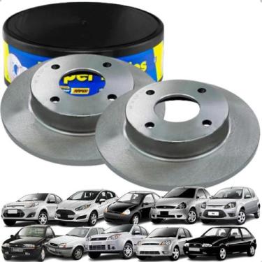 Imagem de Par Disco De Freio Dianteiro Solido Ford Courier Fiesta Ka 1.0 1.3 - H